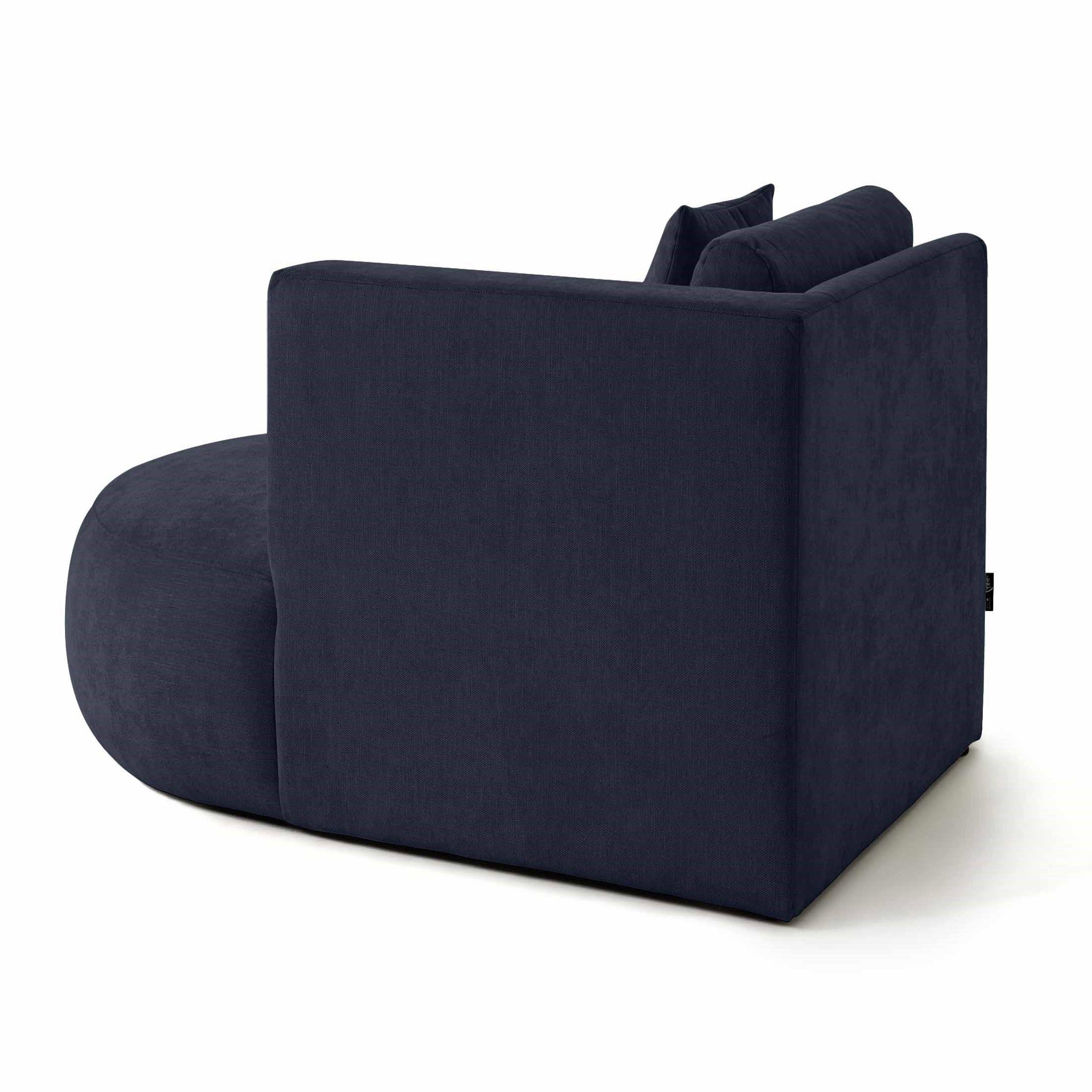 Voir la diapositive 4 : LISA DESIGN Santorini - module d'assise méridienne droit - en tissu texturé
