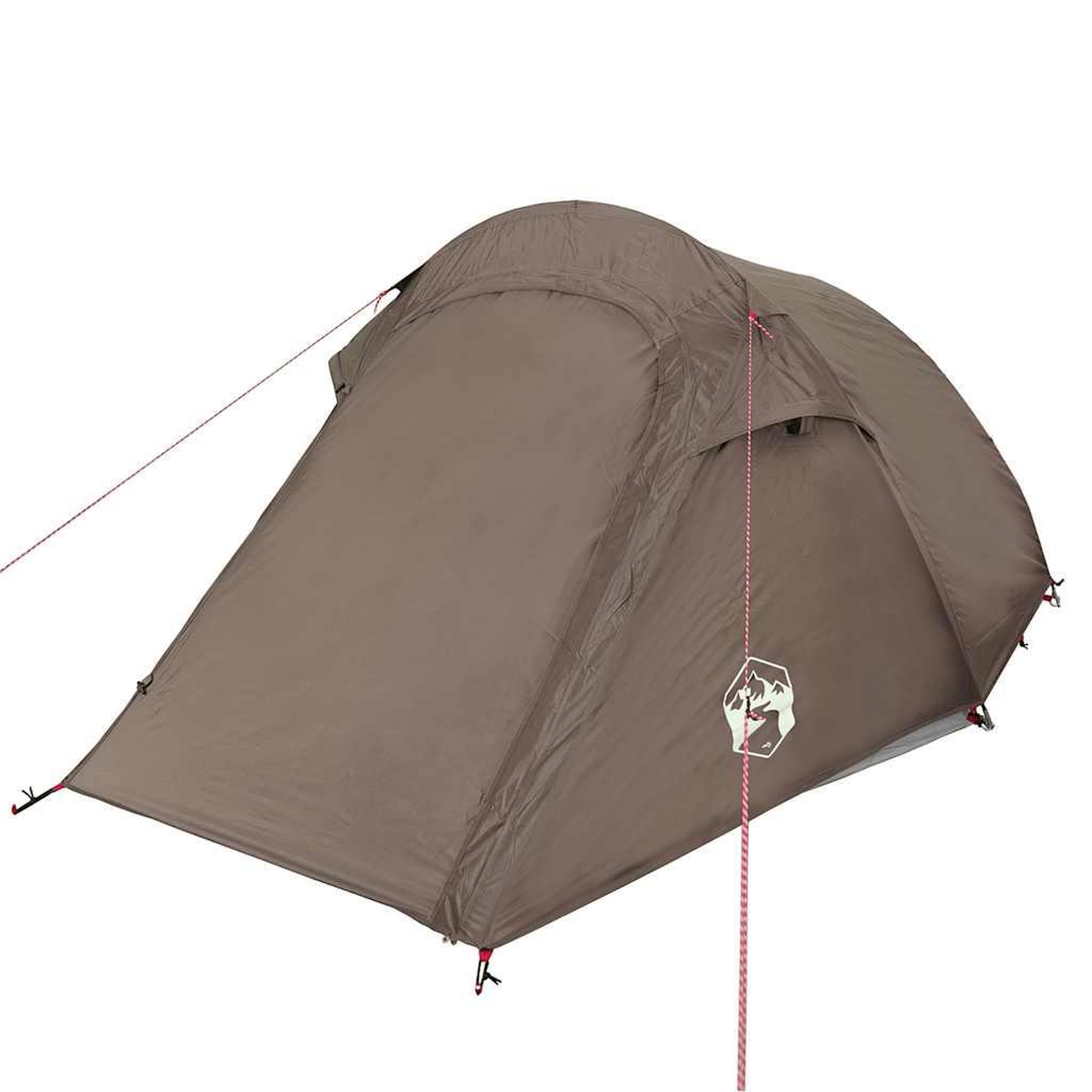 Voir la diapositive 5 : VIDAXL Tente de camping tunnel 3 personnes marron impermeable