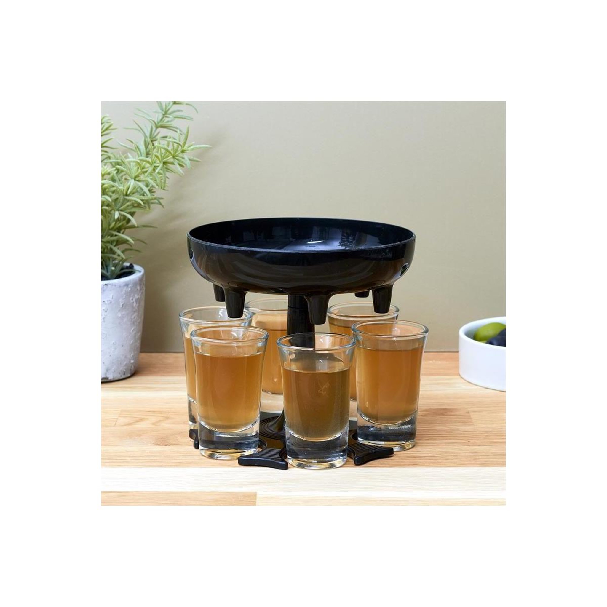 Voir la diapositive 3 : MISTER GADGET Distributeur de 6 verres  shooter  13cm noir