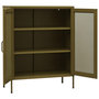 Voir la diapositive 4 : VIDAXL Armoire de rangement Vert olive 80x35x101,5 cm Acier