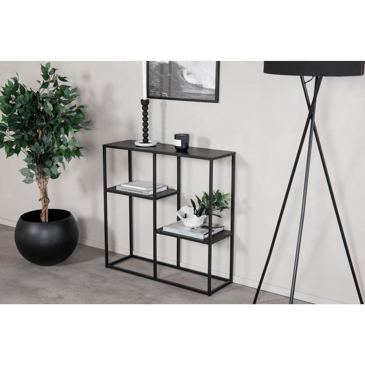 Paris Prix Étagère 3 Niveaux en Métal  Staal  81cm Noir