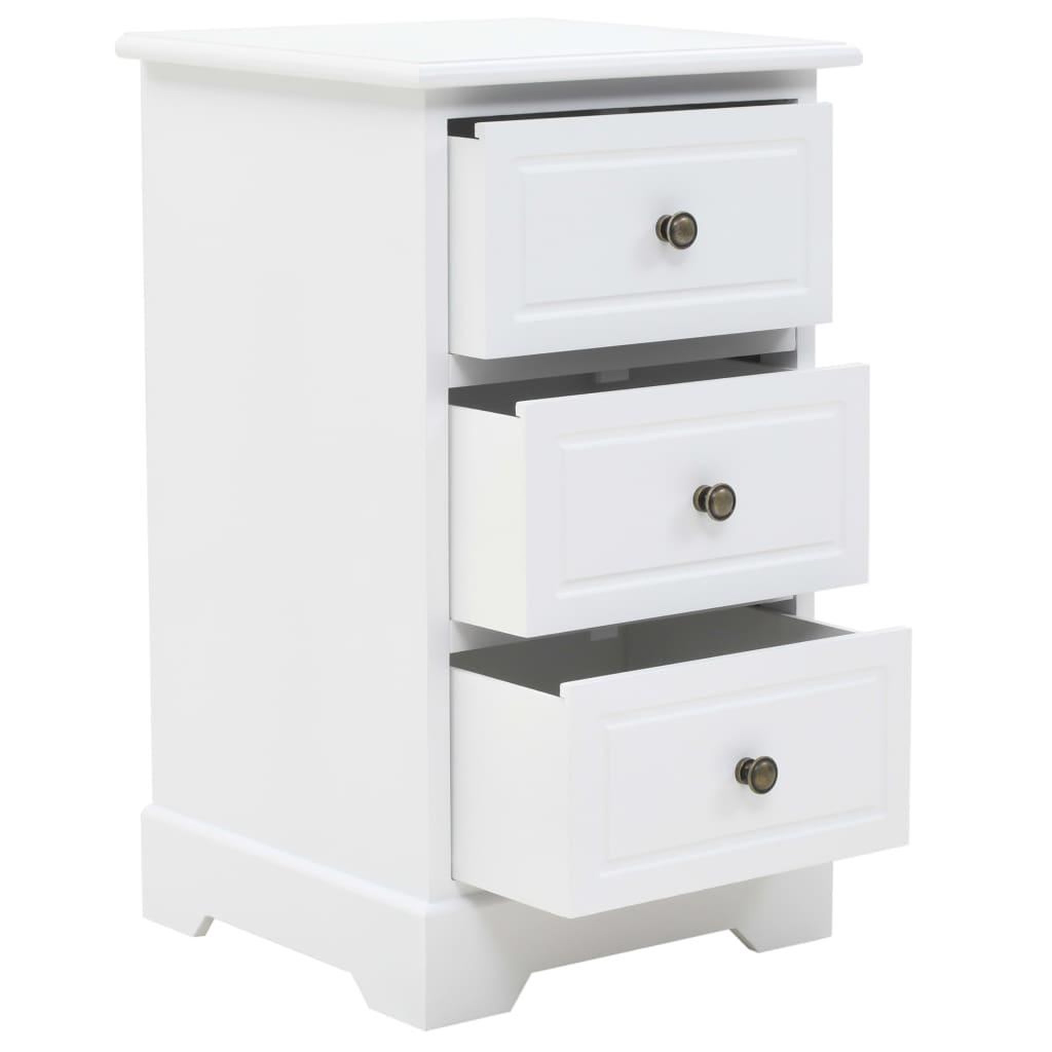 Voir la diapositive 4 : VIDAXL Table de chevet mdf et bois de pin 35x32x59 cm