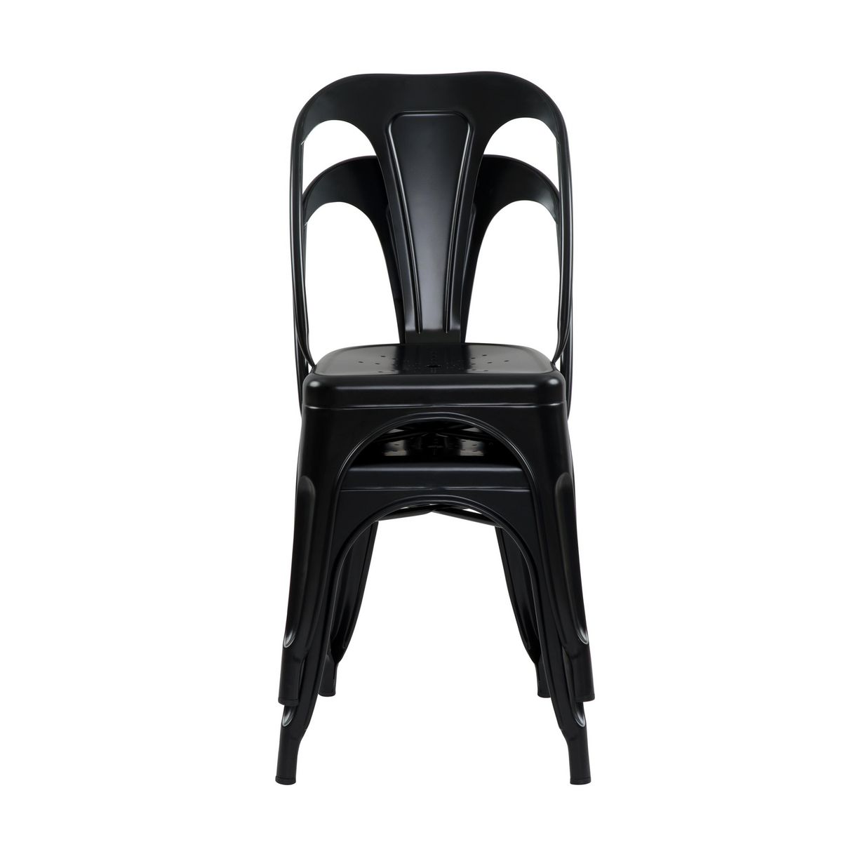 Rendez vous déco Lot de 2 chaises en métal chromé - Indus