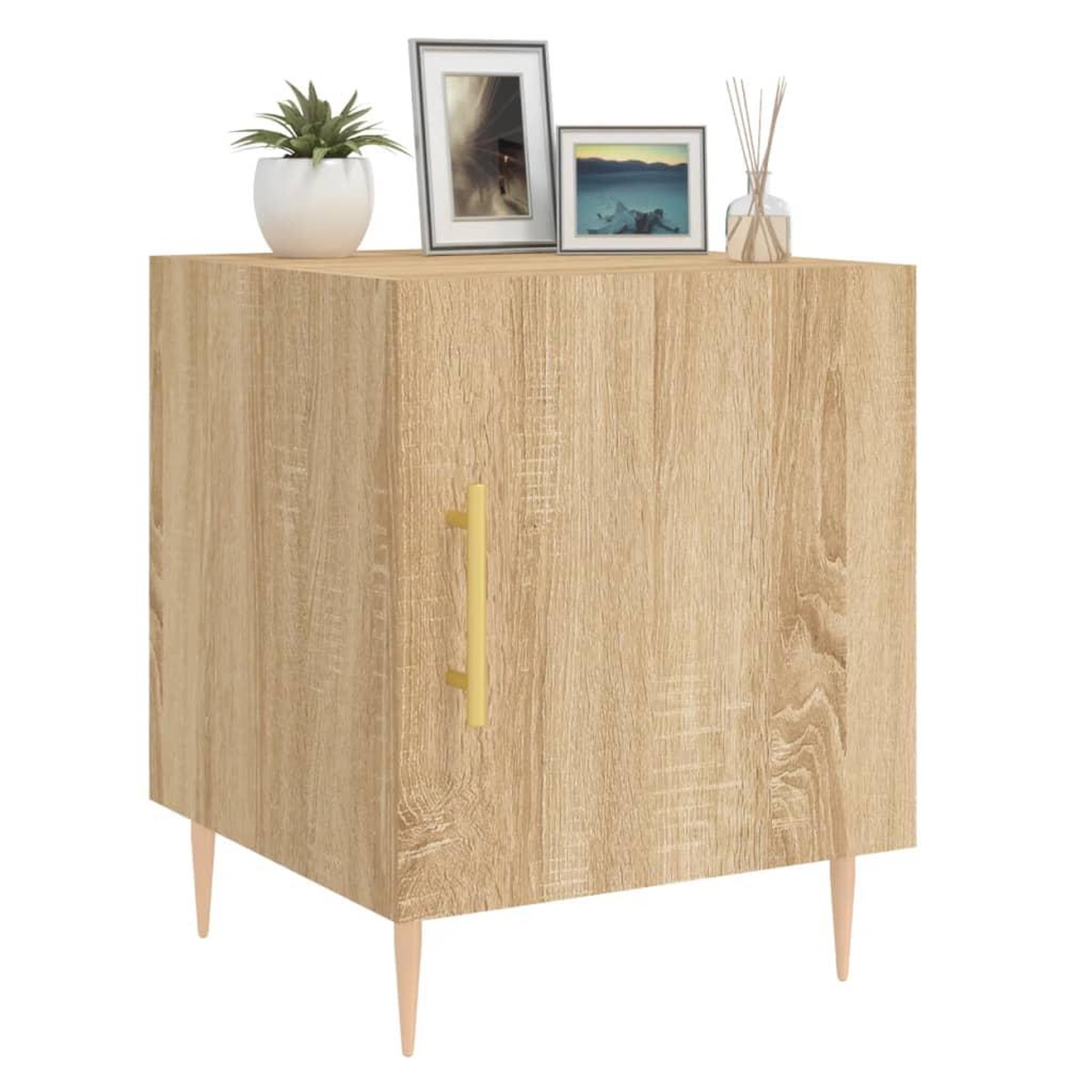 Voir la diapositive 4 : VIDAXL Tables de chevet 2 pcs chene sonoma 40x40x50 cm bois ingenierie