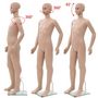 Voir la diapositive 5 : VIDAXL Mannequin enfant corps complet avec base verre Beige 140 cm