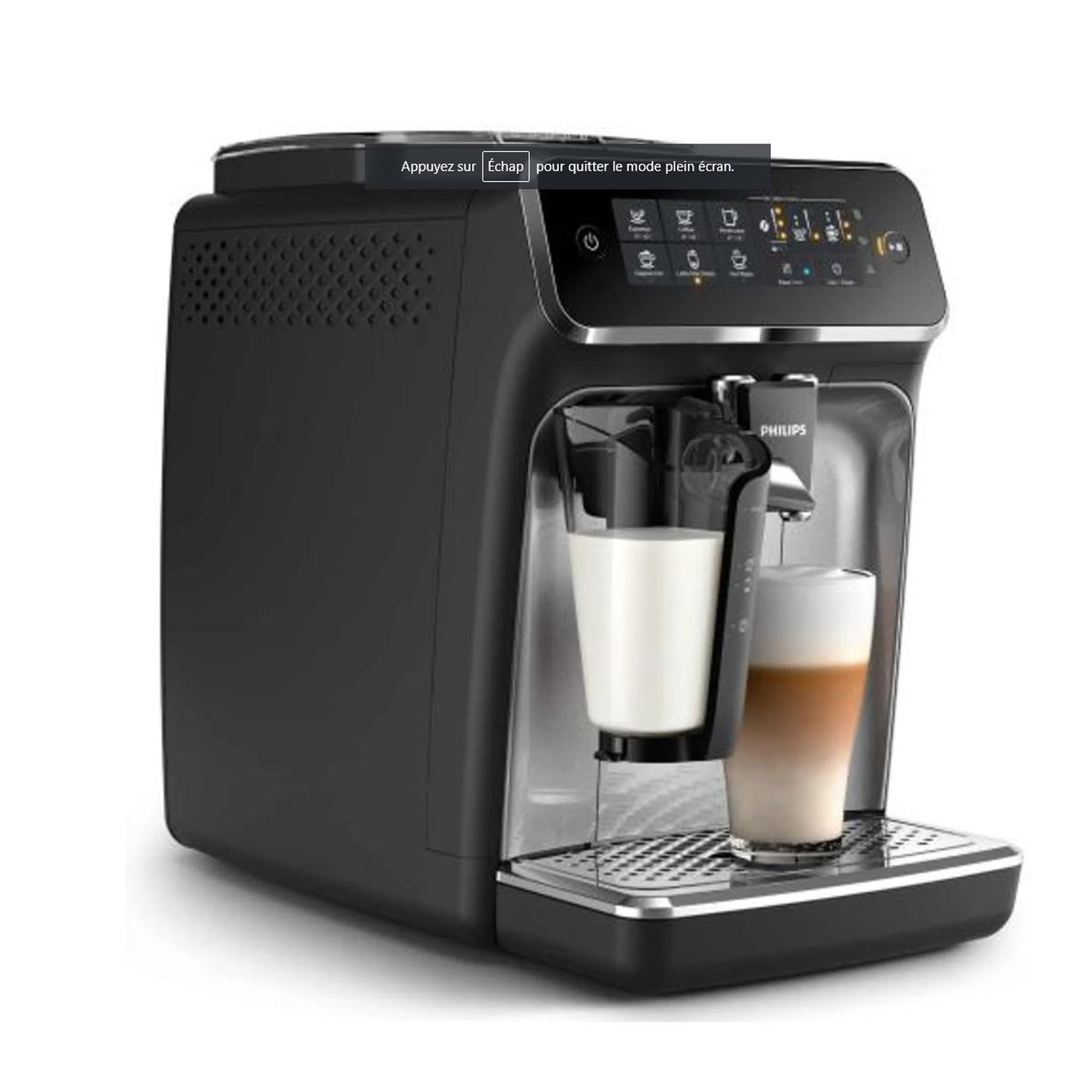 Voir la diapositive 2 : Philips Machine à expresso 15 bars noir - EP3546/70