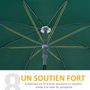 Voir la diapositive 6 : OUTSUNNY Parasol inclinable octogonal de jardin Ø 2 m métal polyester vert