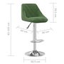 Voir la diapositive 6 : VIDAXL Tabouret de bar Vert fonce Velours