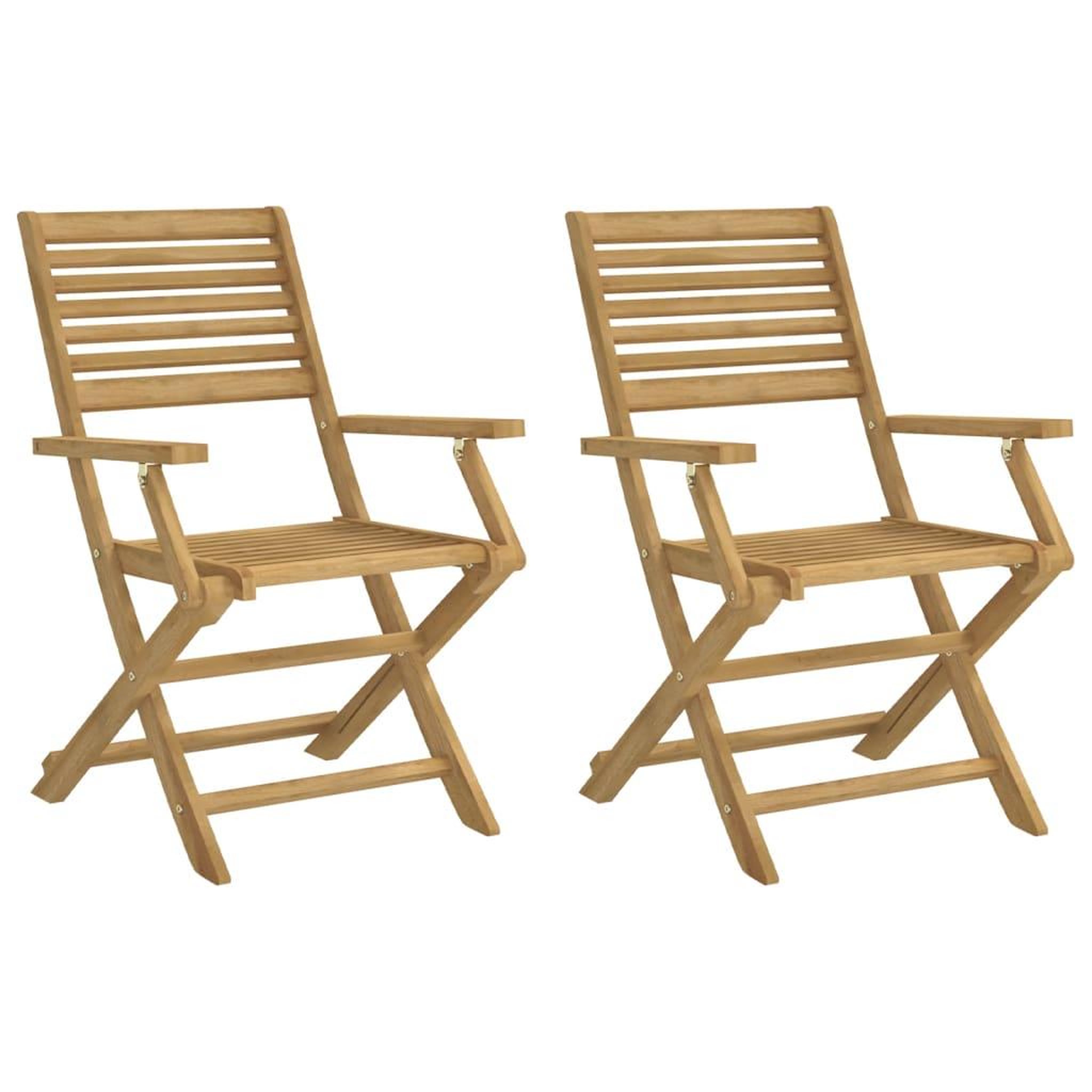 Voir la diapositive 2 : VIDAXL Chaises pliables de jardin lot de 2 bois massif d'acacia