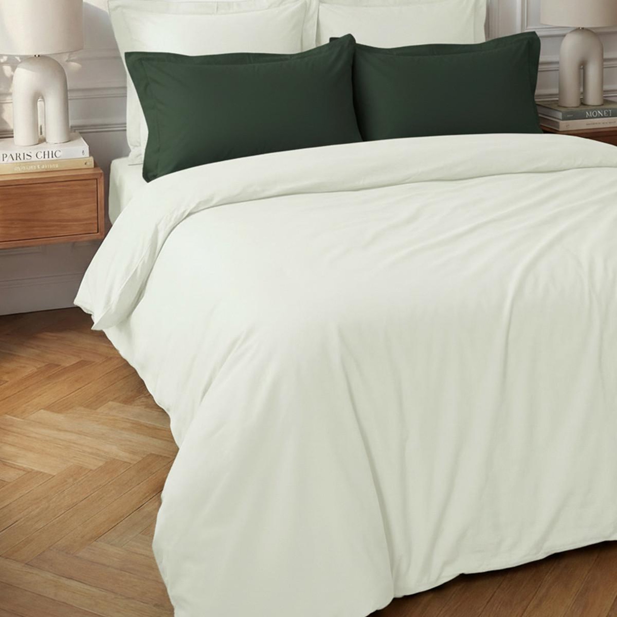 Voir la diapositive 4 : Sensei Maison Housse de couette en percale coton SOFT PERCALE