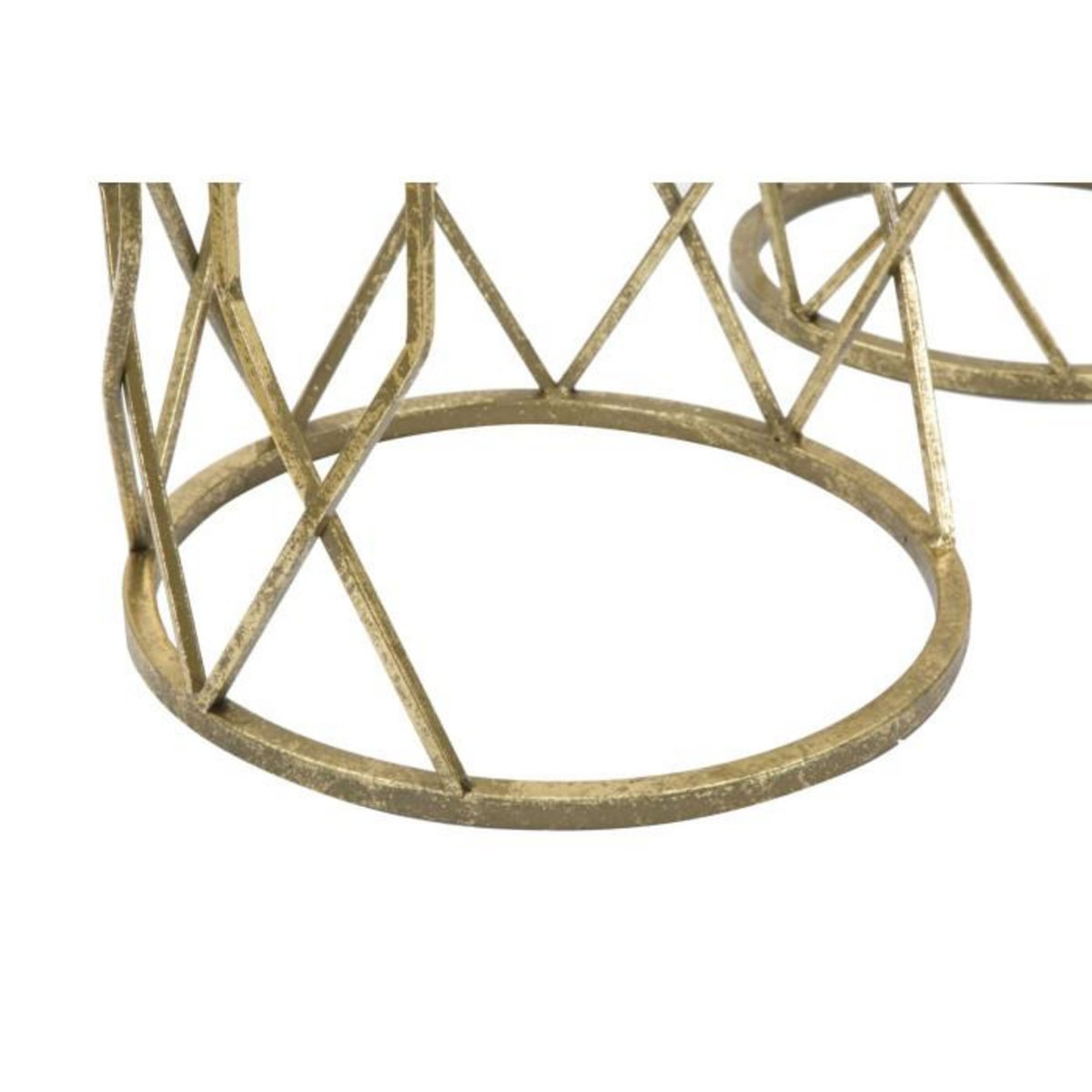 Paris Prix Lot de 3 Tables d'Appoint  Tunis  71cm Or