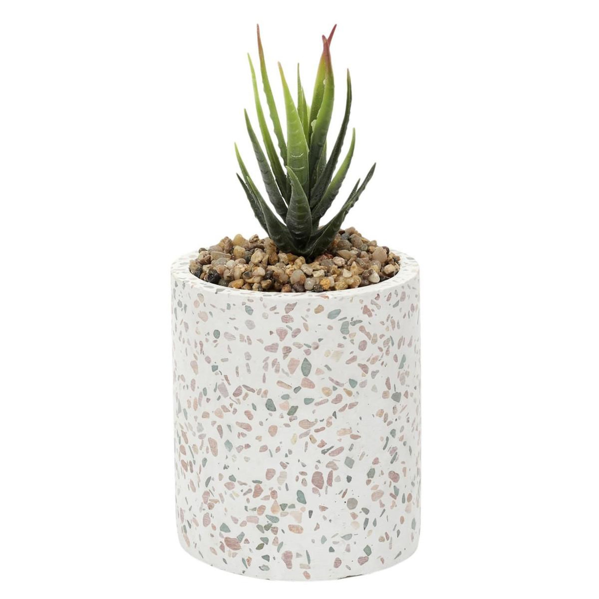 The Home Deco Factory Plante artificielle en pot  terrazzo  11cm multicolore