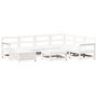 Voir la diapositive 2 : VIDAXL Salon de jardin 8 pcs blanc bois de pin massif