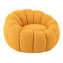 Voir la diapositive 1 : Paris Prix Fauteuil Coquillage en Tissu  Fleur  101cm Moutarde