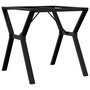 Voir la diapositive 2 : VIDAXL Pieds de table a manger cadre en Y 70x70x73 cm acier