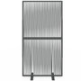 Voir la diapositive 3 : ID MARKET Paravent extérieur ajouré claustra décoratif 80 x 150 cm RIO cordage effet rotin et métal gris anthracite