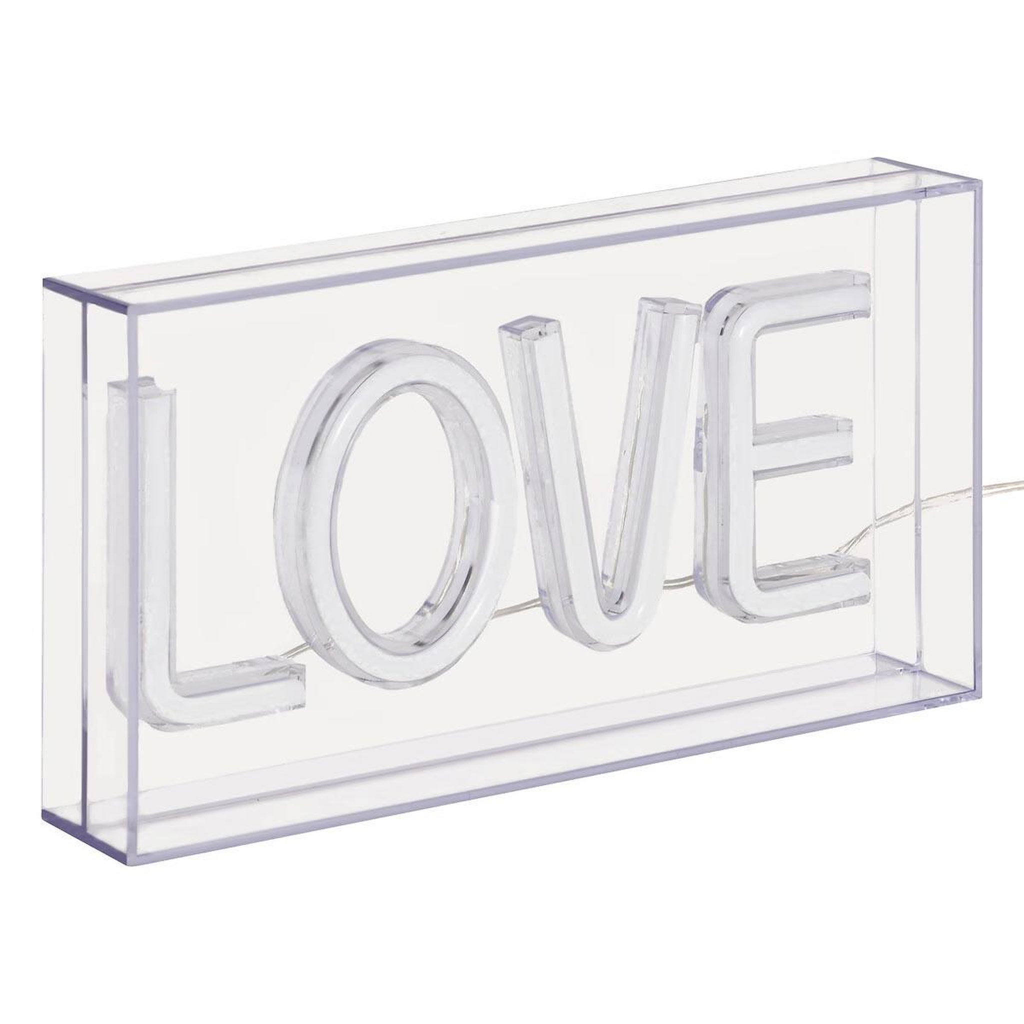 Voir la diapositive 3 : ATMOSPHERA Lampe néon led à poser  love  23cm rose