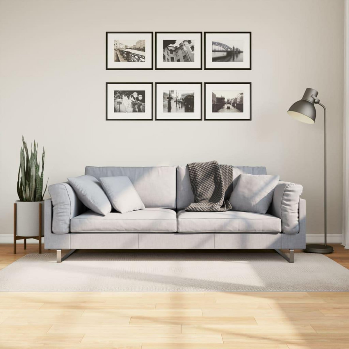 VIDAXL Tapis IZA poils courts style scandinave creme 100x200 cm