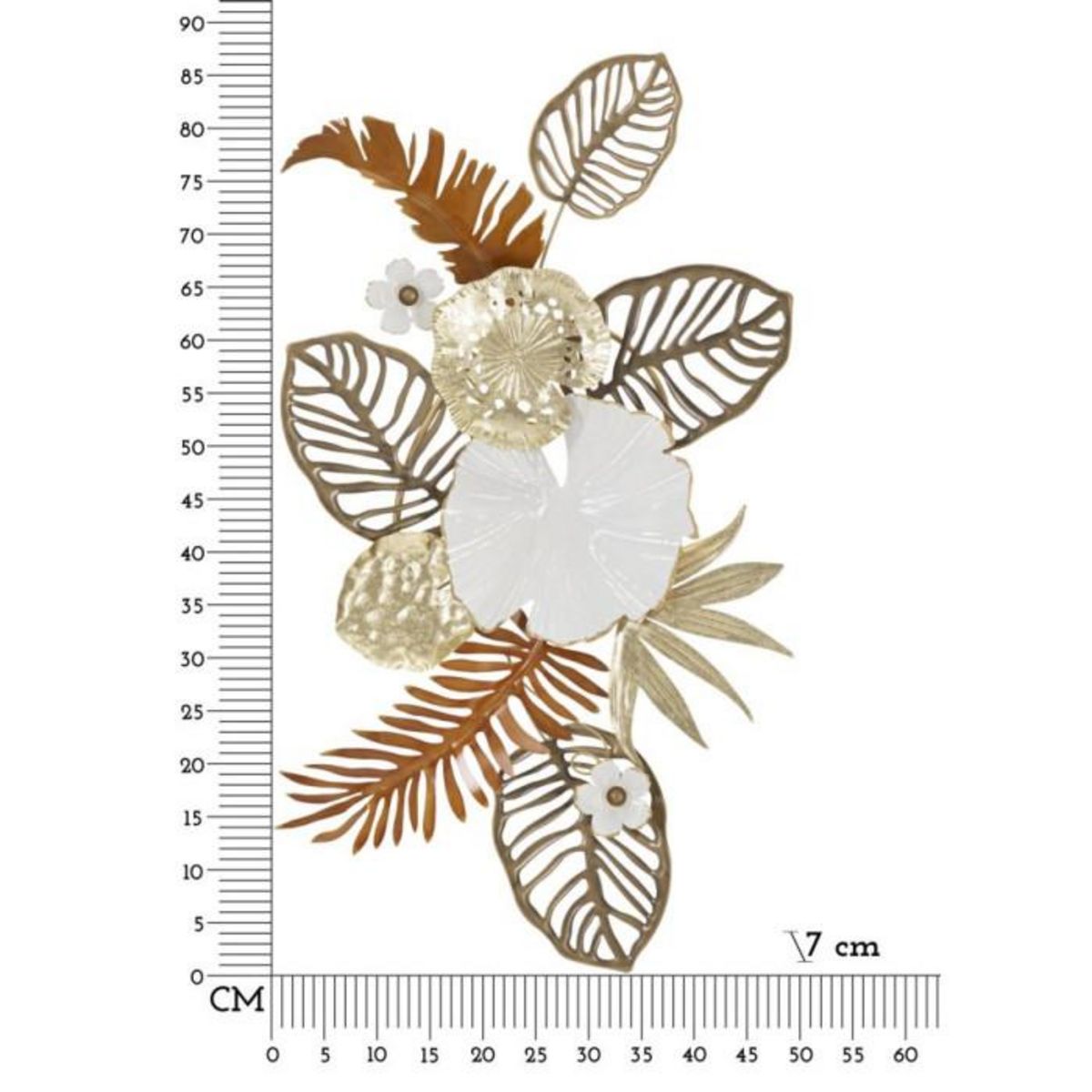 Paris Prix Décoration Murale en Métal  Bouquet Ajouré  87cm Multicolore