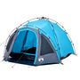 Voir la diapositive 4 : VIDAXL Tente de camping a dome 3 personnes bleu liberation rapide