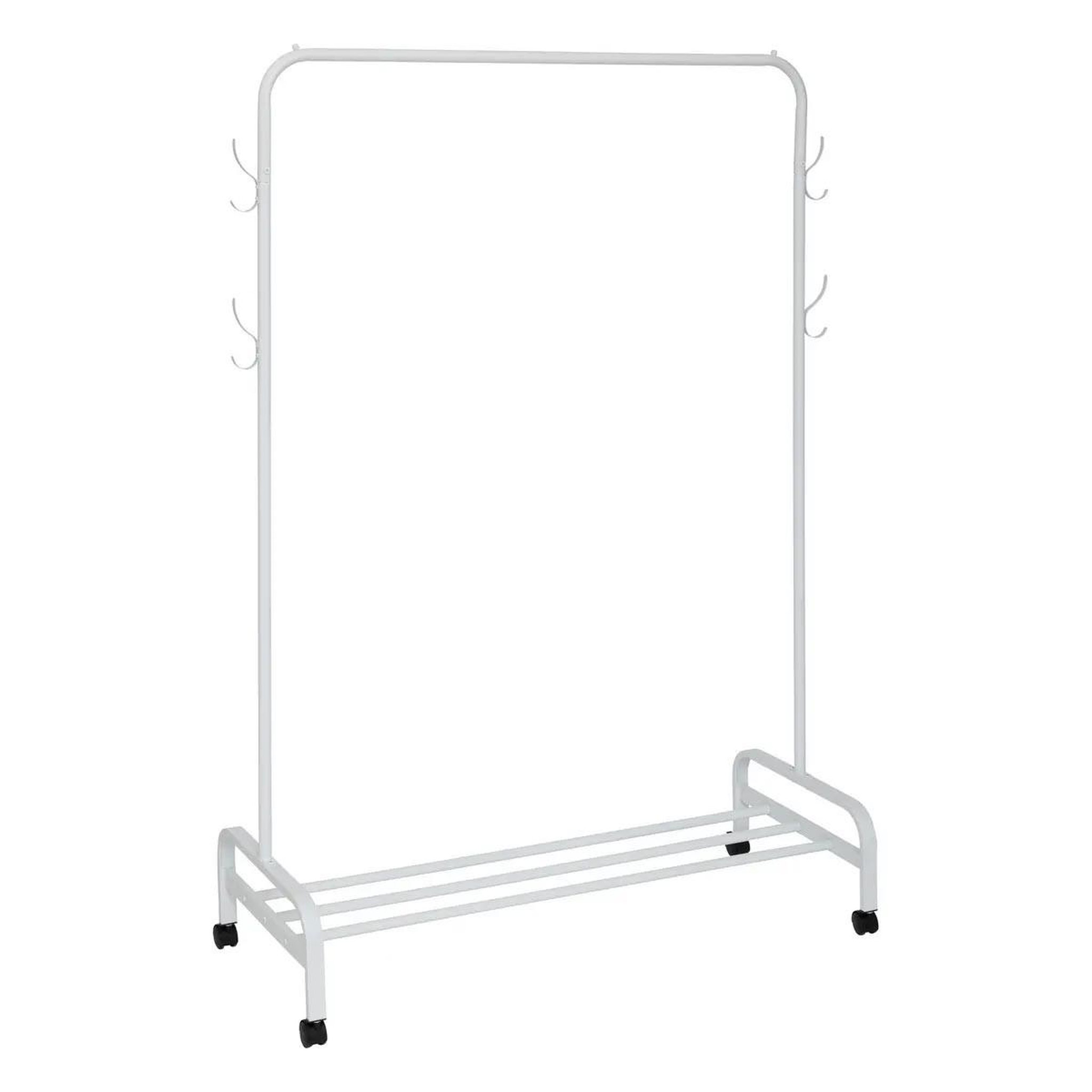 FIVE Portant à vêtements en métal  patères  160cm blanc