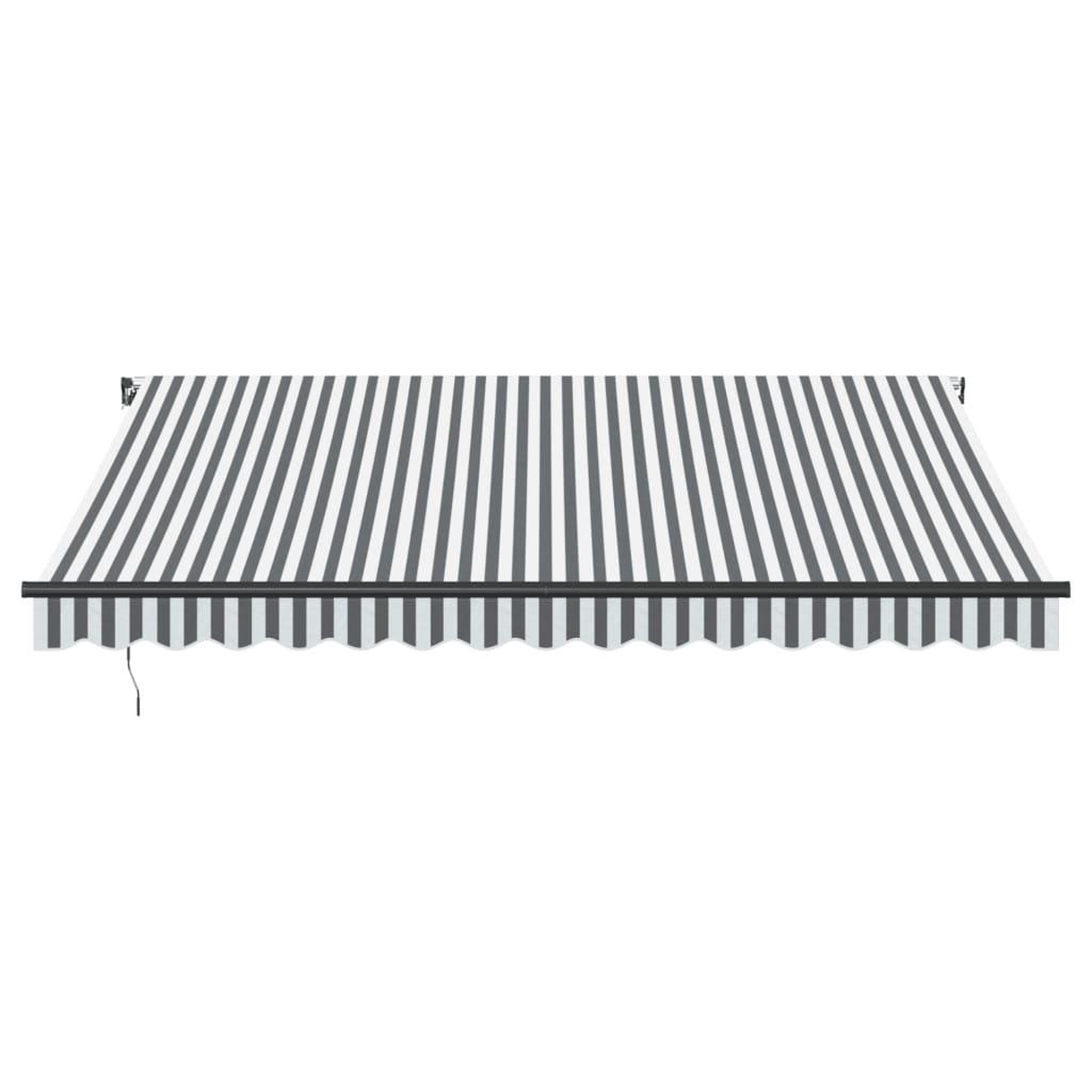 Voir la diapositive 3 : VIDAXL Auvent manuel retractable anthracite et blanc 400x300 cm