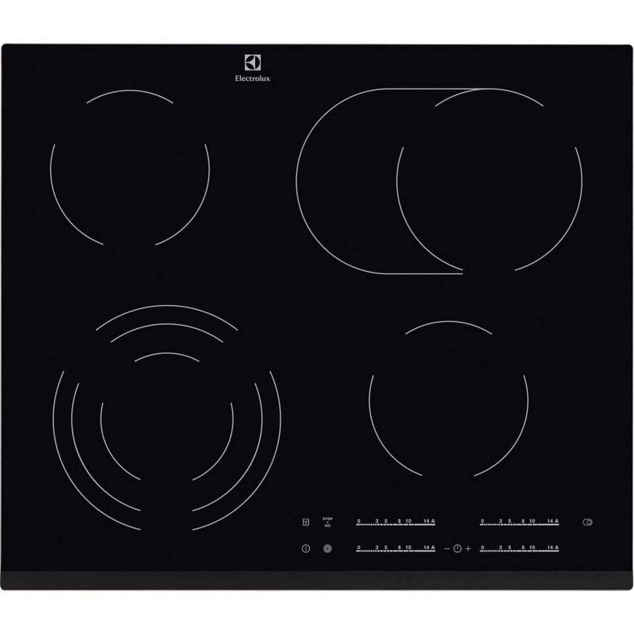 ELECTROLUX Plaque vitrocéramique ELECTROLUX 7100W 59cm, EHF 6547 FOK