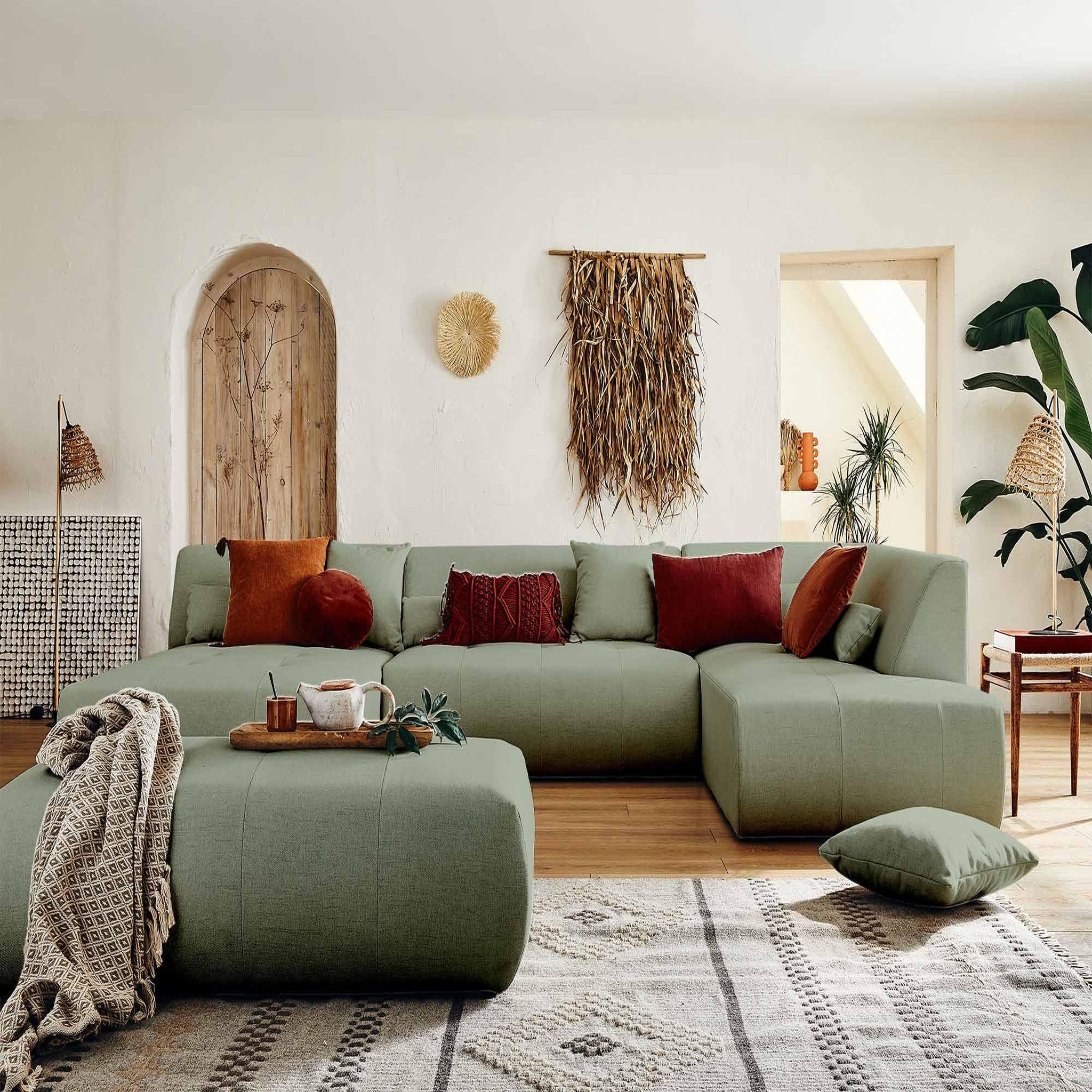 Voir la diapositive 3 : LISA DESIGN Onyx - pouf modulable - en tissu