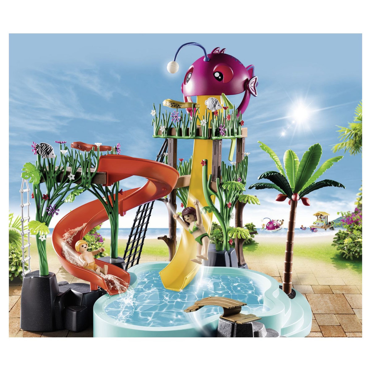PLAYMOBIL 70609 - Family Fun Par aquatique avec toboggan