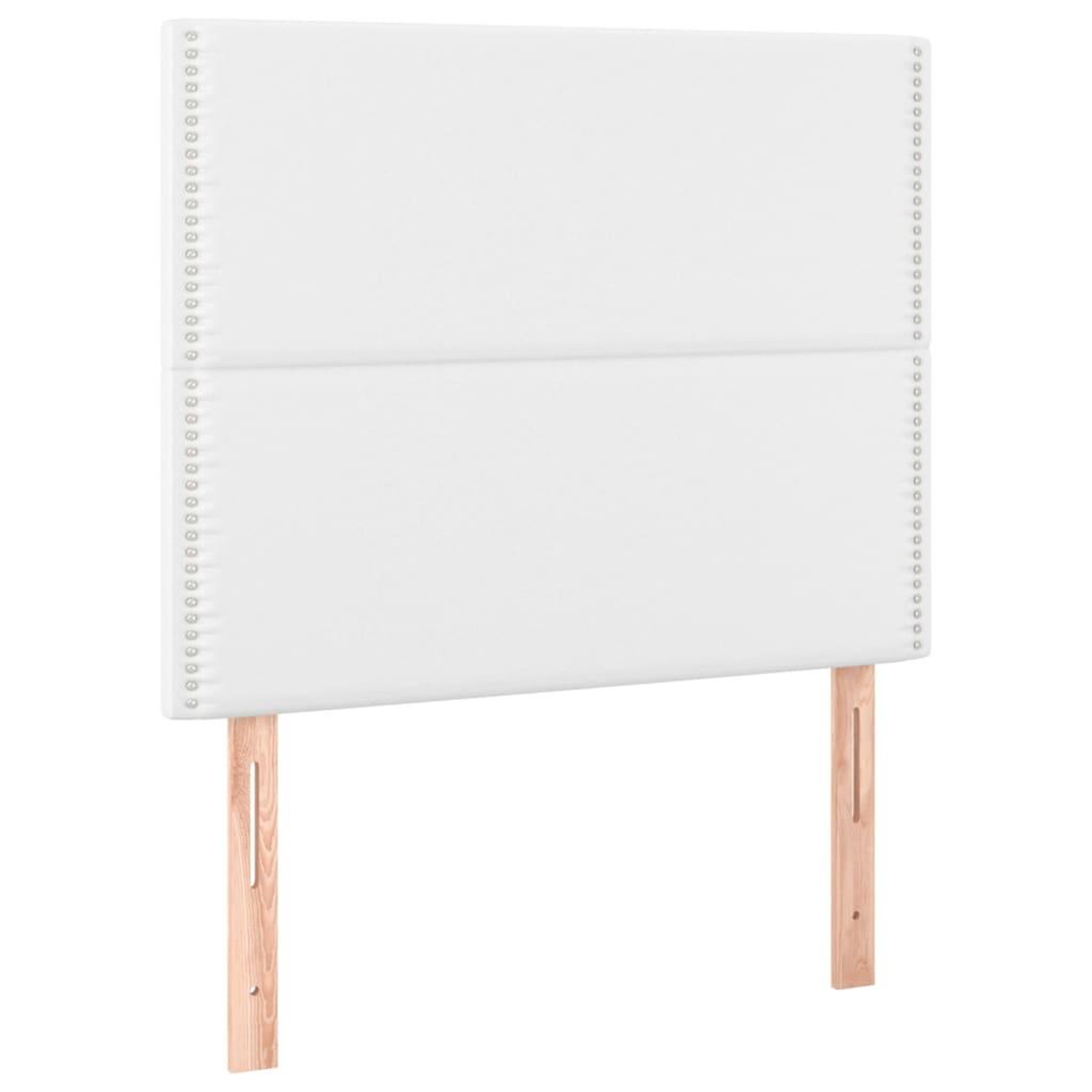 Voir la diapositive 2 : VIDAXL Tetes de lit 2 pcs Blanc 90x5x78/88 cm Similicuir
