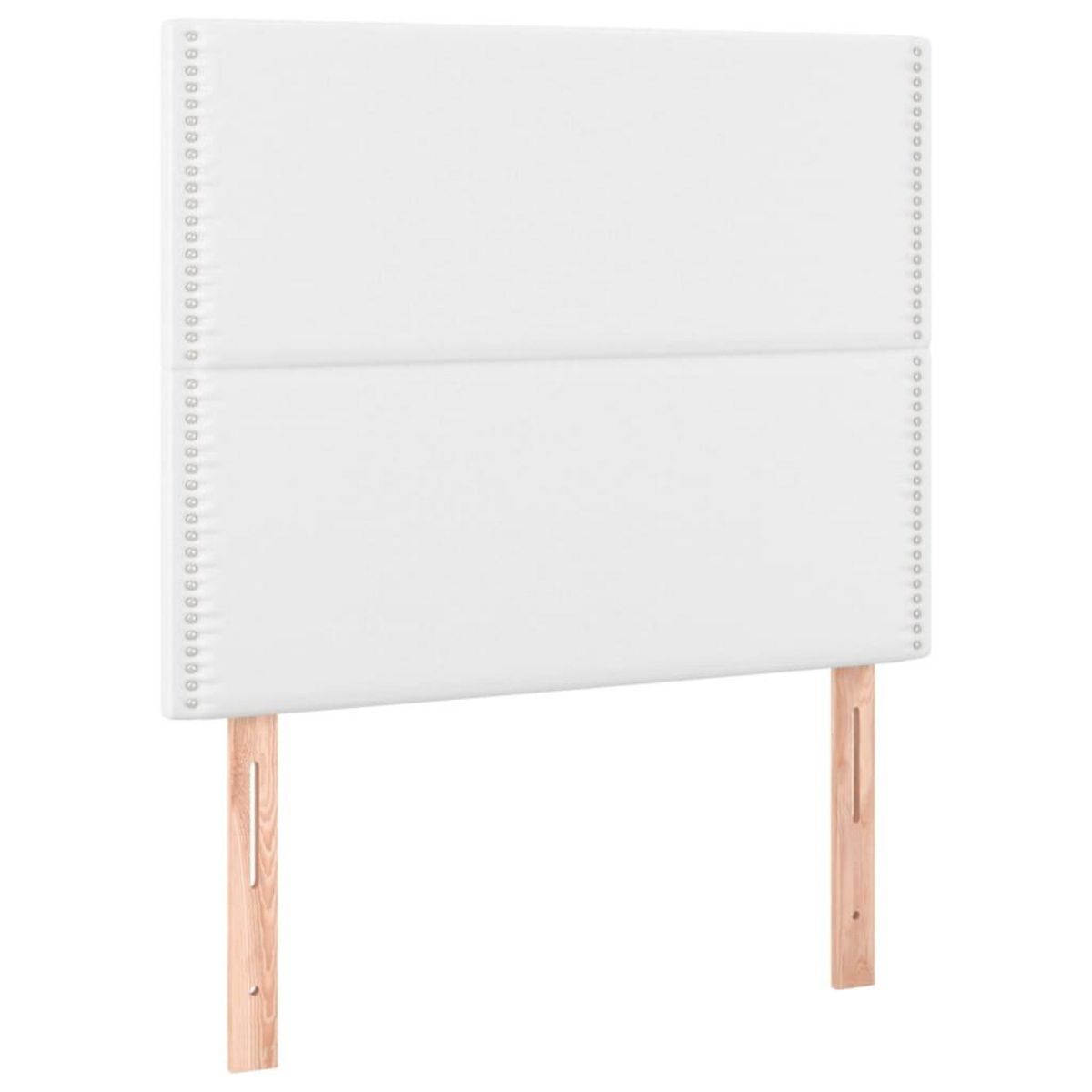 VIDAXL Tetes de lit 2 pcs Blanc 90x5x78/88 cm Similicuir