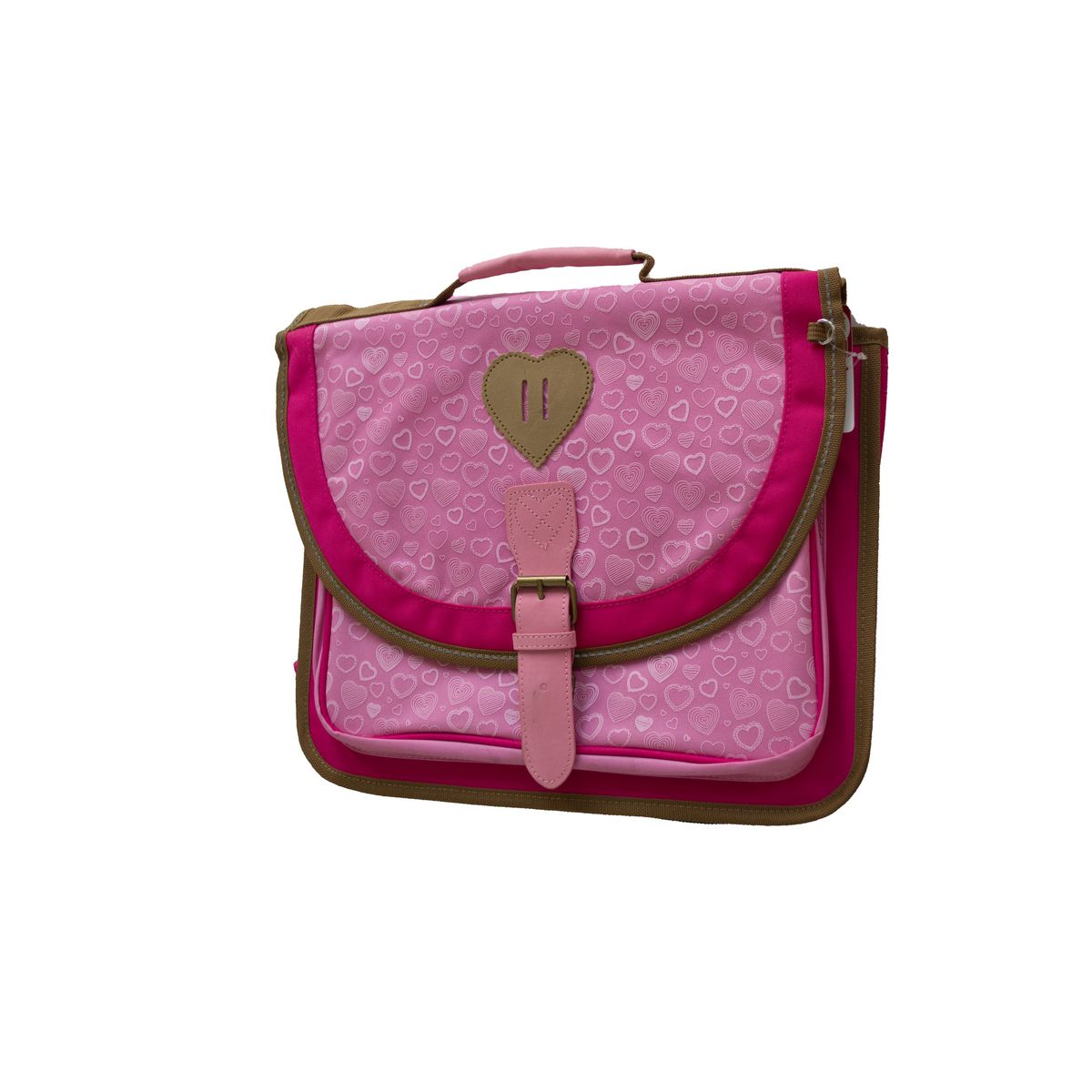 AUCHAN Cartable 38 cm Gaston Rose 