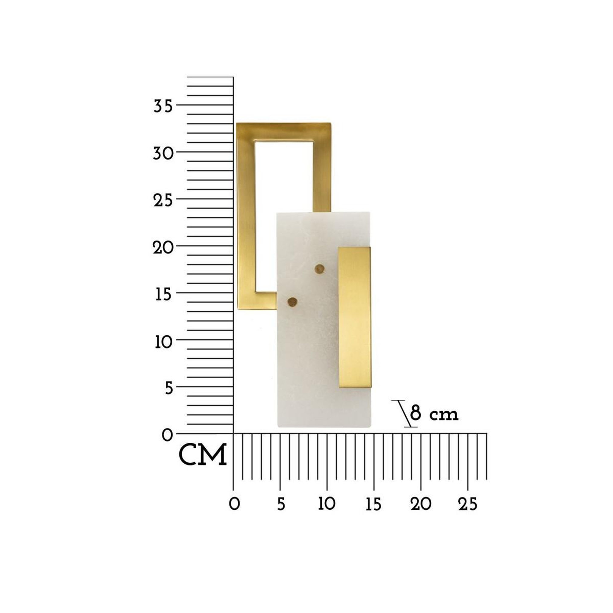 Voir la diapositive 6 : Paris Prix Applique murale design en verre  cube  33cm or