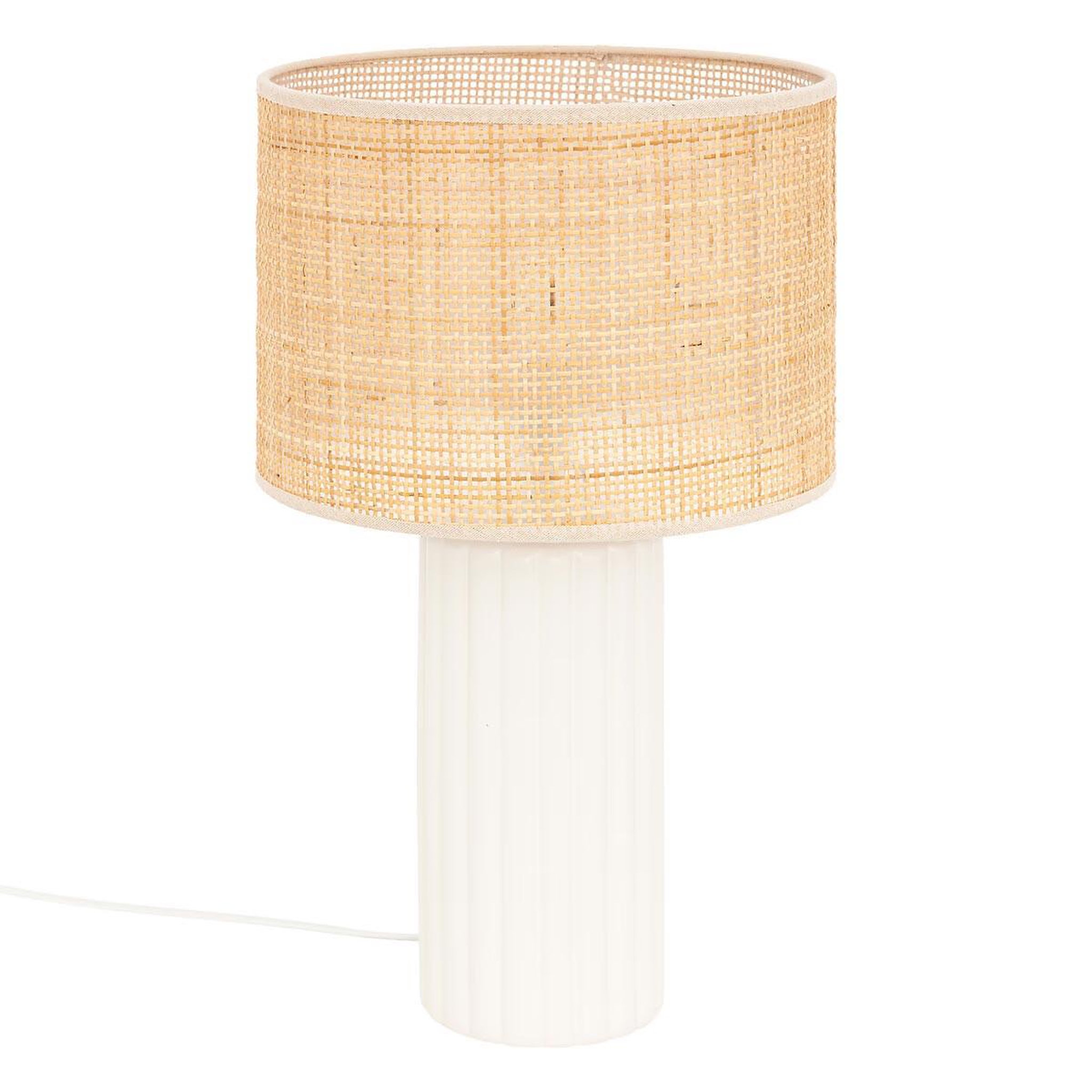 ATMOSPHERA Lampe à poser en rotin  tylia  47cm blanc & naturel