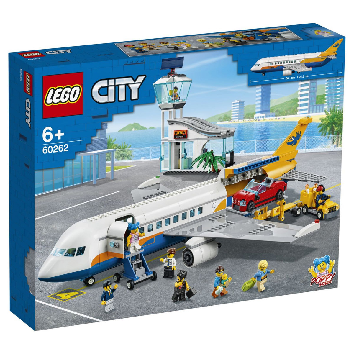 LEGO LEGO City 60262 L&rsquo;avion de Passagers, Jouet de Construction Terminal et Camion pour Enfants