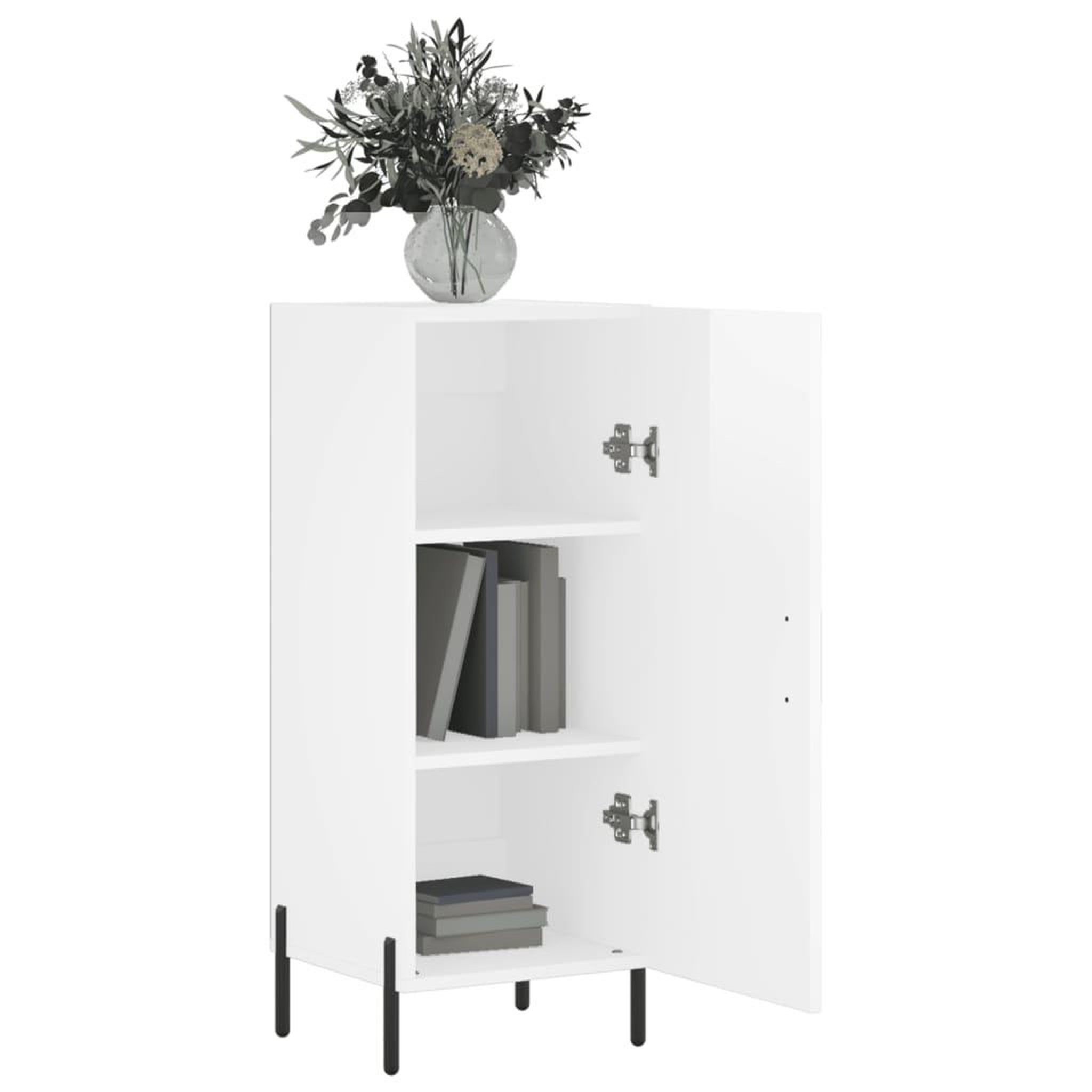 Voir la diapositive 4 : VIDAXL Buffet Blanc brillant 34,5x34x90 cm Bois d'ingenierie