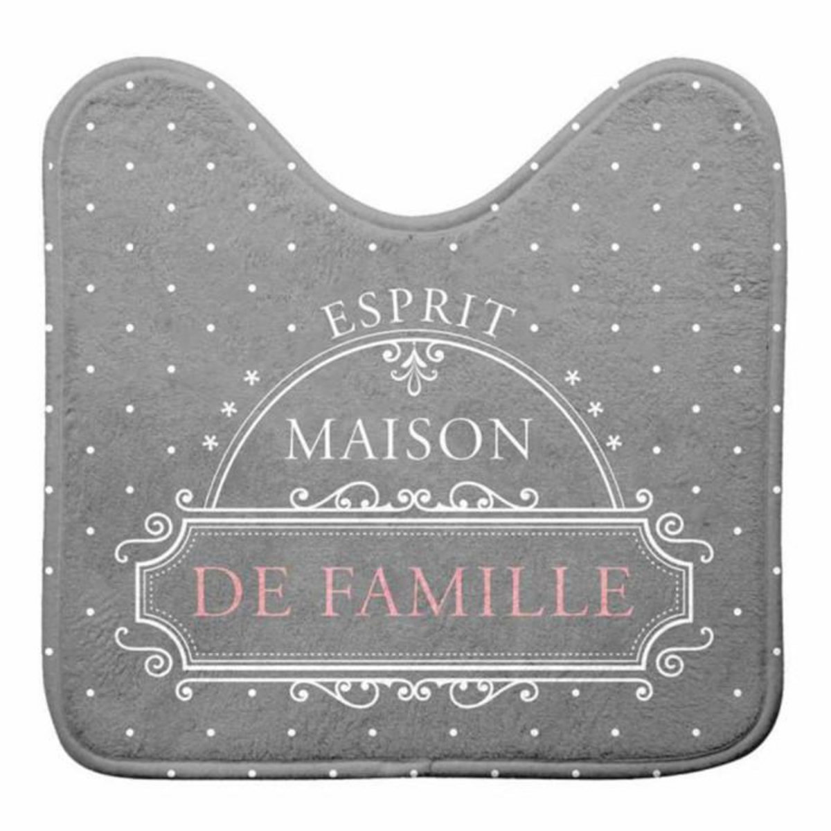 Paris Prix Tapis Contour WC  Maison de Famille  45x45cm Gris