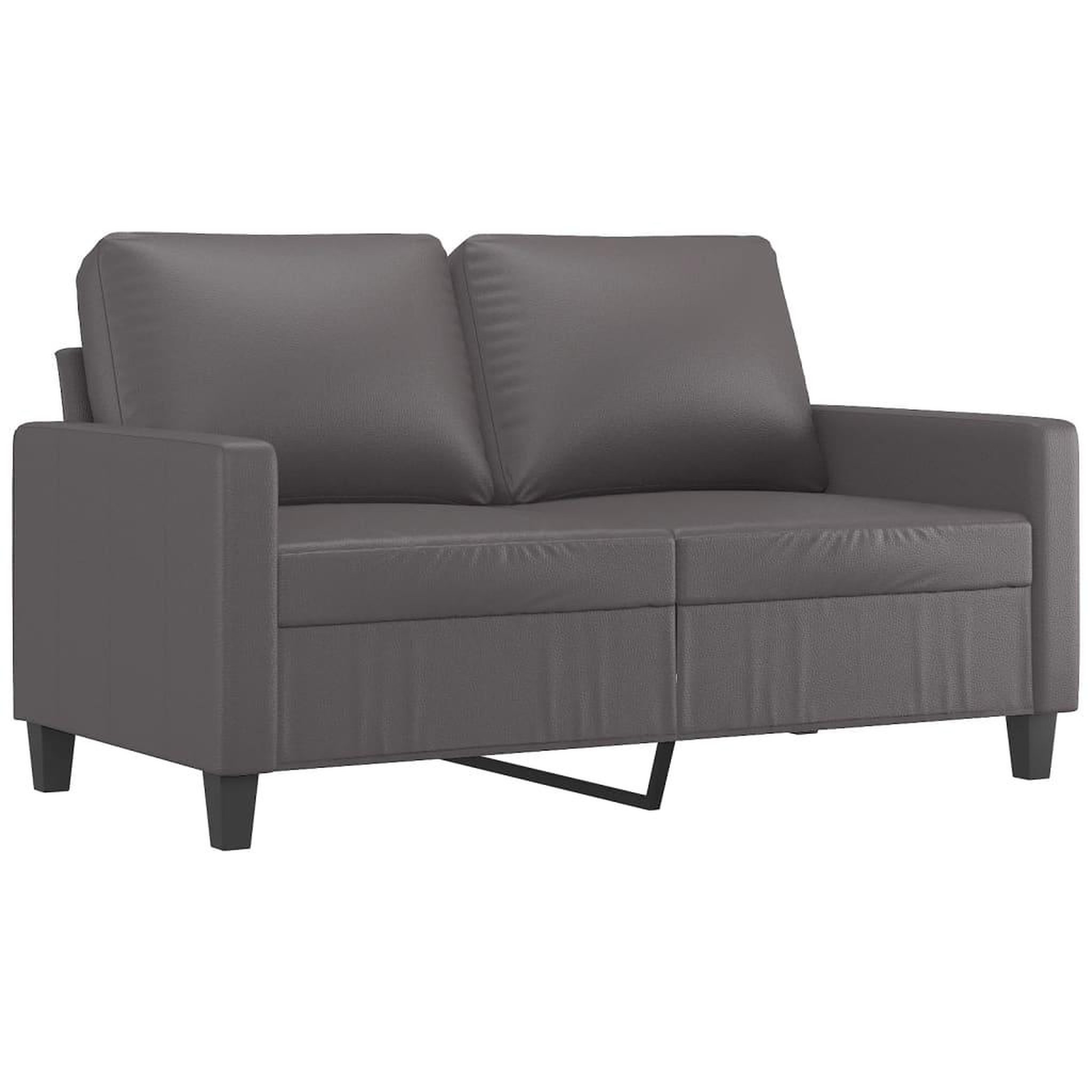 Voir la diapositive 4 : VIDAXL Ensemble de canapes 3 pcs avec coussins Gris Similicuir