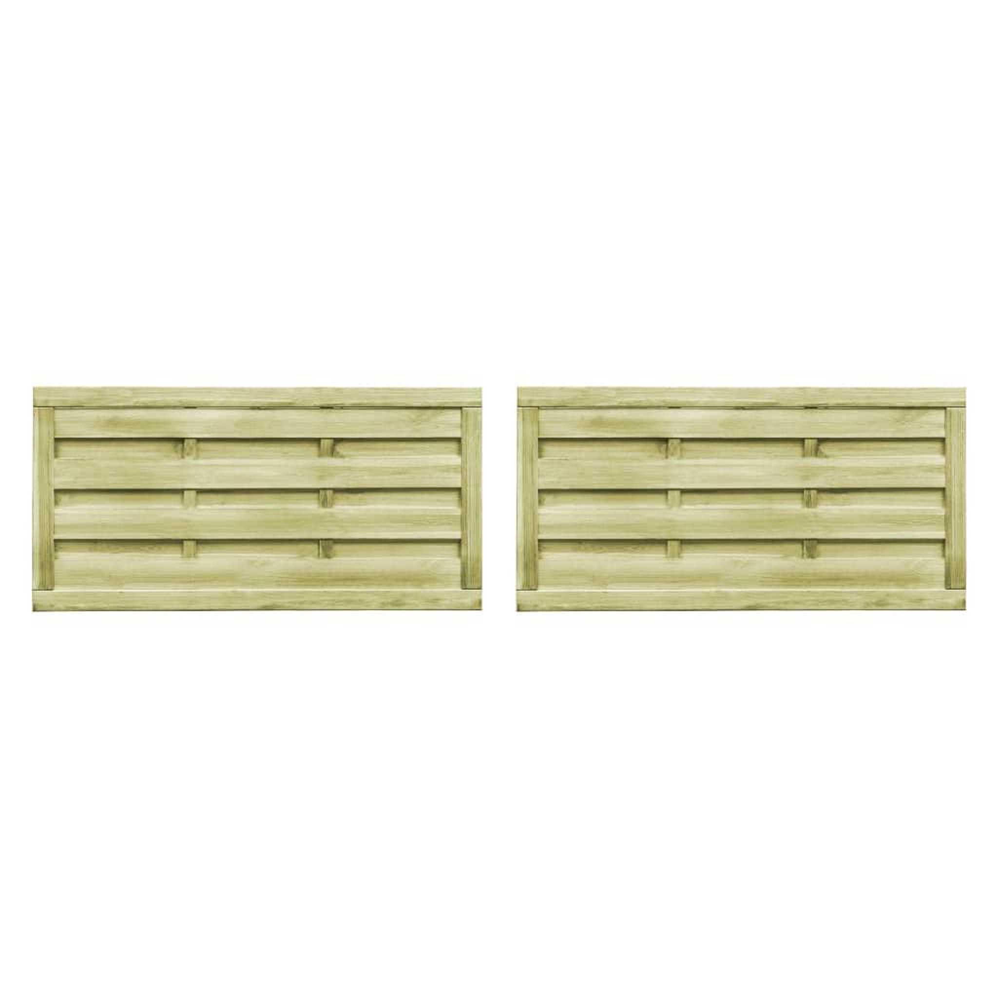 Voir la diapositive 3 : VIDAXL Portillons 2 pcs Bois de pin impregne 150x75 cm Vert