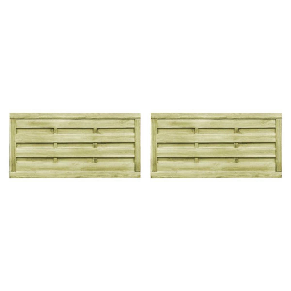 VIDAXL Portillons 2 pcs Bois de pin impregne 150x75 cm Vert