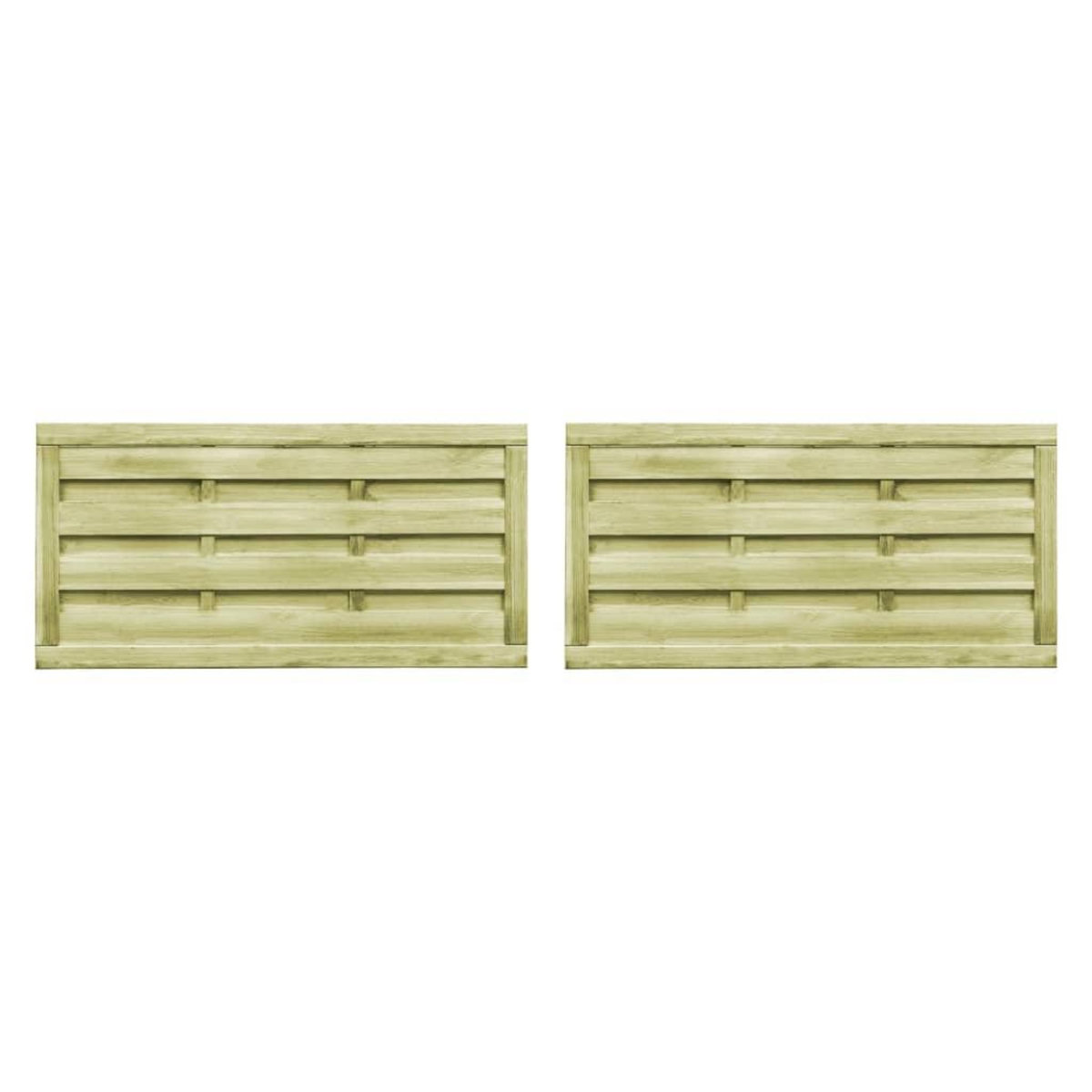VIDAXL Portillons 2 pcs Bois de pin impregne 150x75 cm Vert