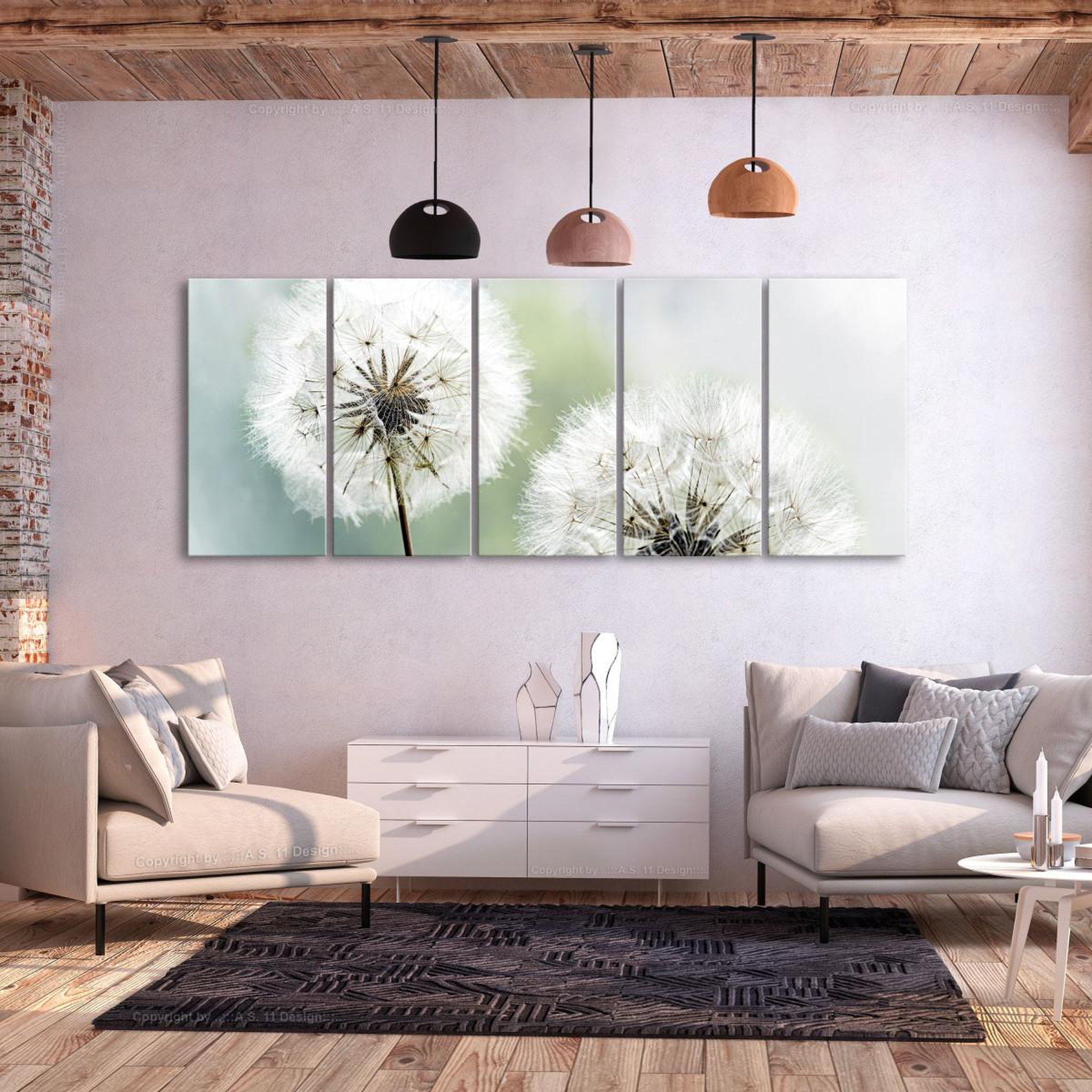 Voir la diapositive 2 : Paris Prix Tableau imprimé 5 panneaux  windless morning narrow