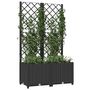 Voir la diapositive 3 : VIDAXL Jardiniere avec treillis Noir 80x40x136 cm PP