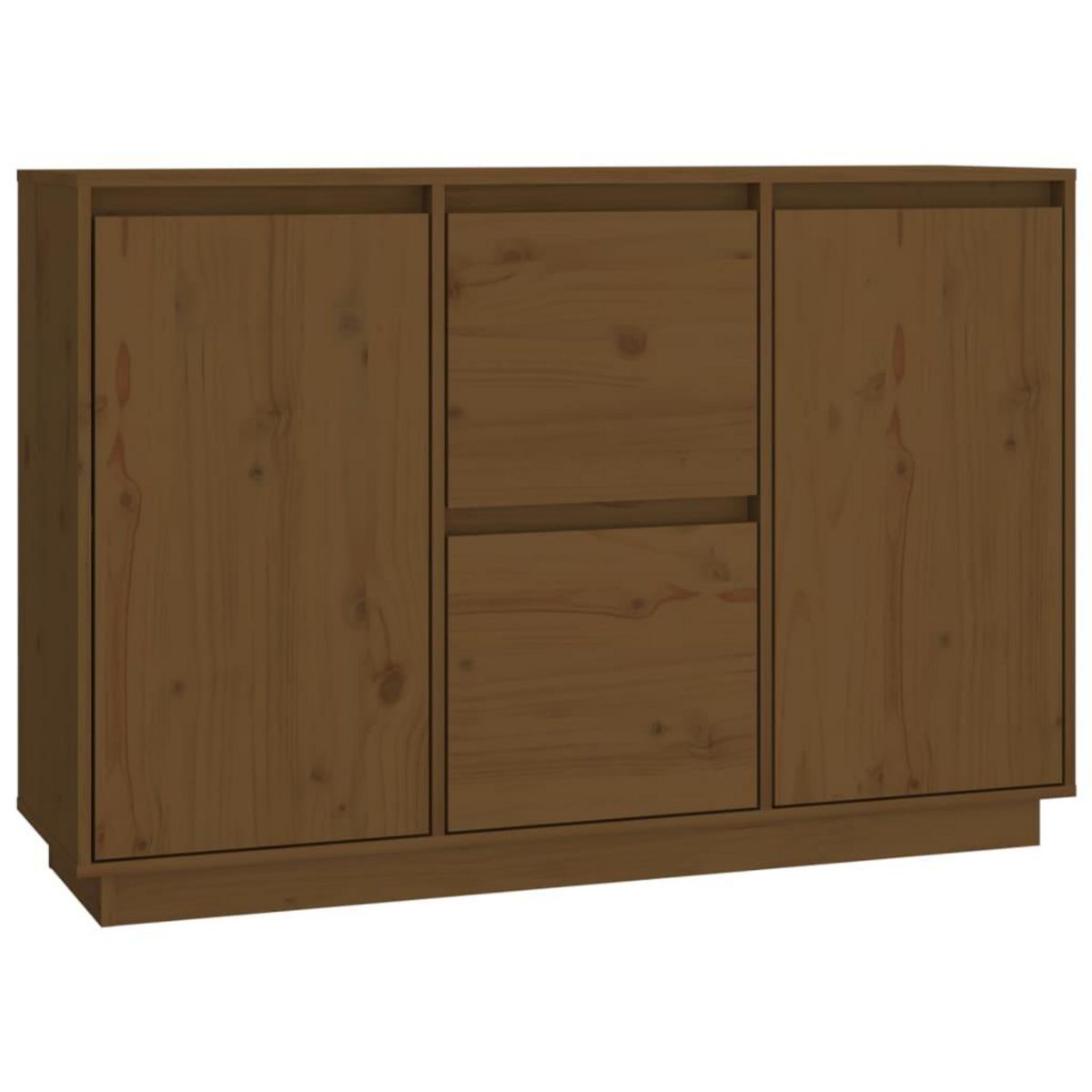 VIDAXL Buffet Marron miel 111x34x75 cm Bois massif de pin