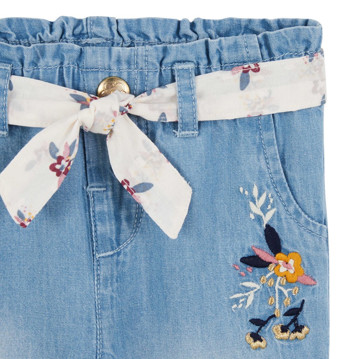 INEXTENSO Pantalon bleu bébé fille 