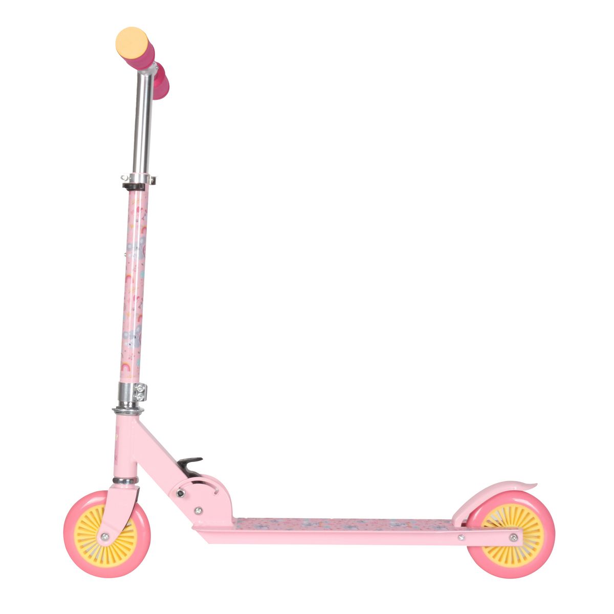 Trottinette pliable 125mm - Rose 