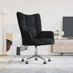 VIDAXL Chaise de relaxation Noir Velours