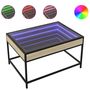 Voir la diapositive 2 : VIDAXL Table basse avec LED infini chene sonoma 70x50x41 cm