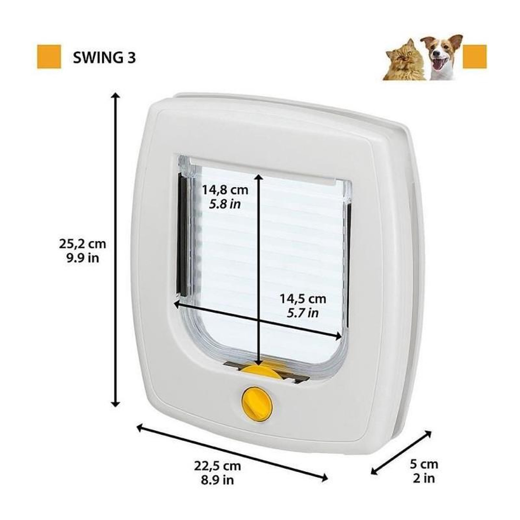 Voir la diapositive 5 : Ferplast Chatiere - FERPLAST - Swing 3 - 21,5 x 5 x 24 cm - Gris
