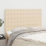 Voir la diapositive 1 : VIDAXL Tetes de lit 4 pcs Creme 72x5x78/88 cm Tissu